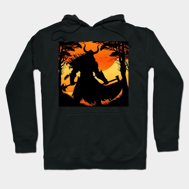 Badass Vikings art Hoodie by Spaceboyishere